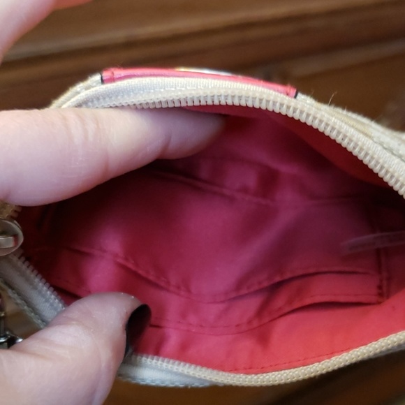 Coach Wristlet Tan and Pink/Coral - Picture 7 of 8